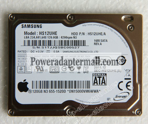 New 1.8"120GB Samsung Hard Drive HDD HS12UHE/A 16MB 4200RPM SATA